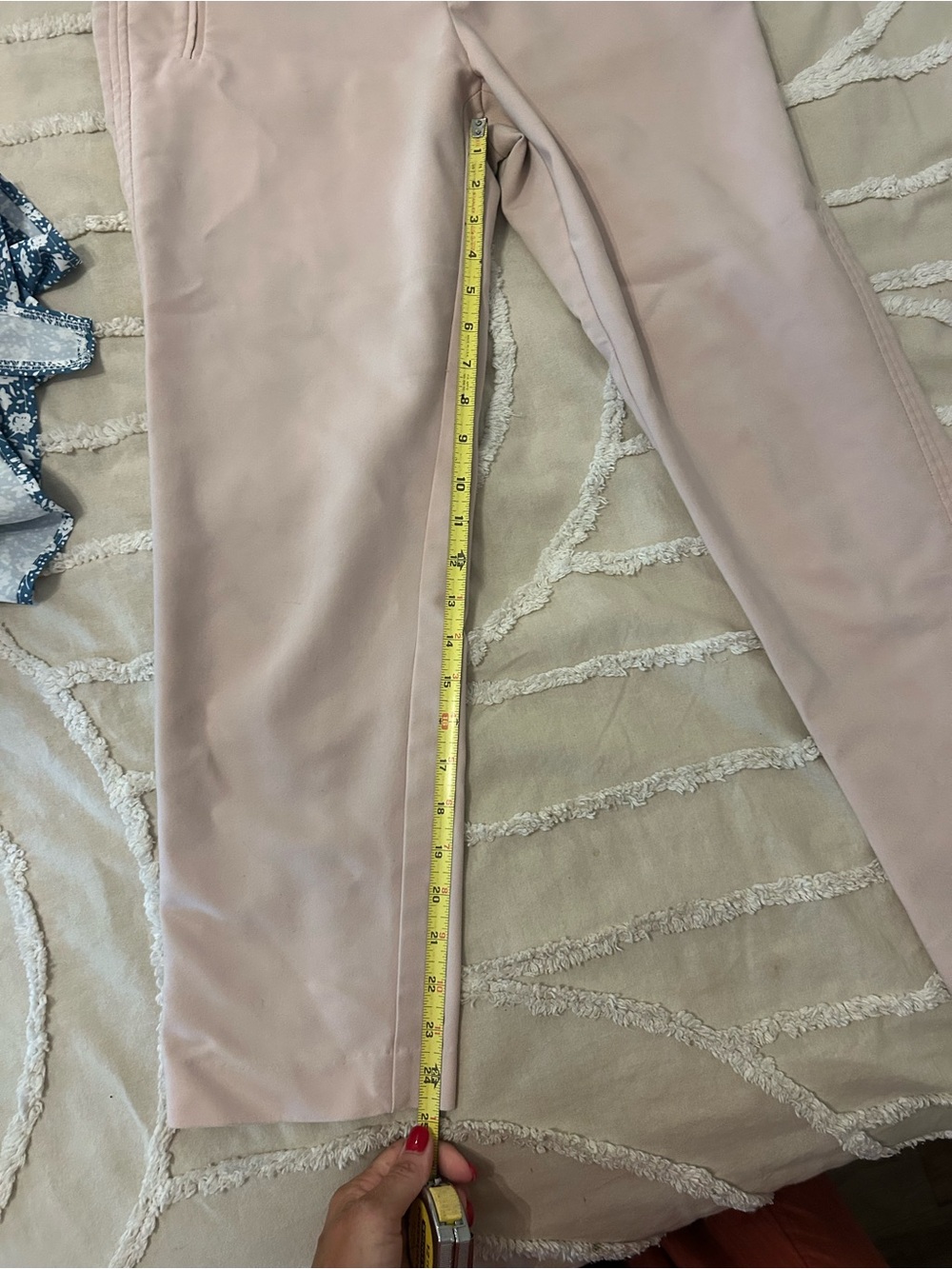 Adrienne Vittadini Light Pink Straight-Leg High-Rise Pants - Picture 5 of 6